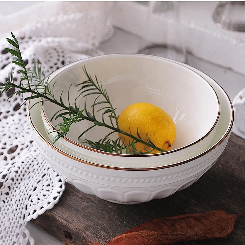 P&T royal ware luxury werstern white gold rim ceramic wedding tableware sets dinner set