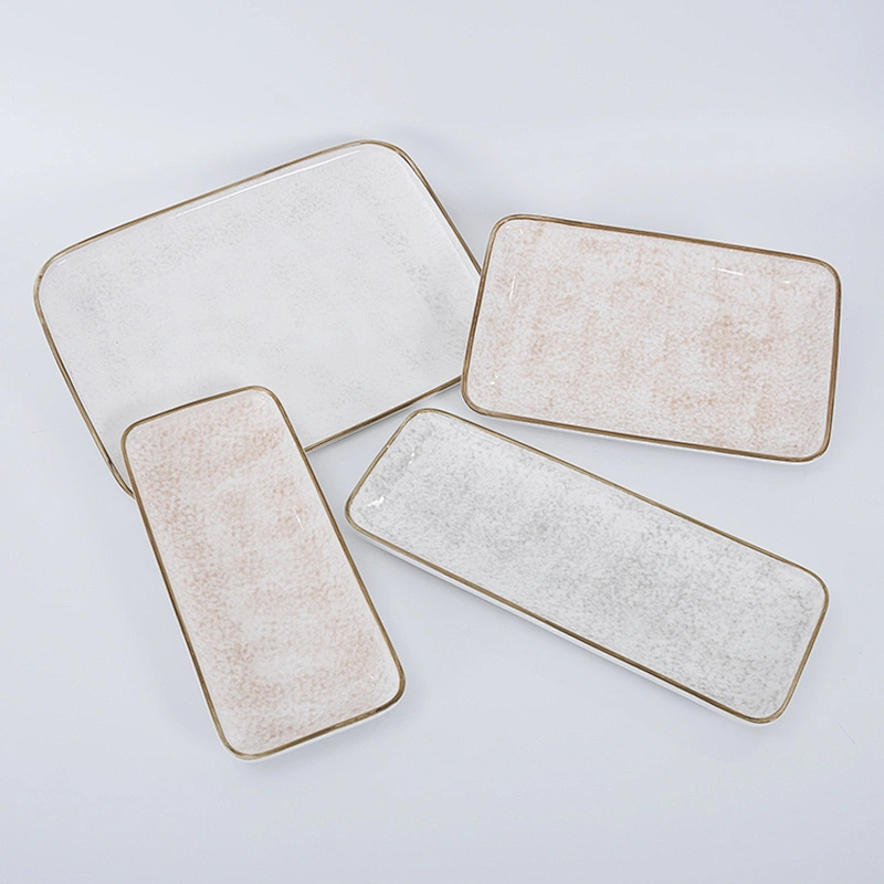 Manufacturer Good Quality Colorful Glazed Werstern Nordic Style Plate Sets for Restaurant Hotel