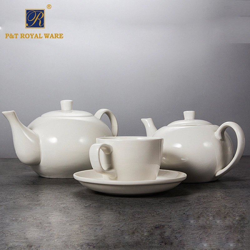 P&T Royal Ware White 500ml Porcelain Teapot Coffee Pot with Lid