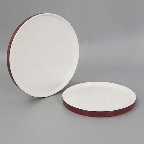 Wholesale Luxury Red Catering Banquet Buffet Tableware Steak Porcelain Dinner Set Plates