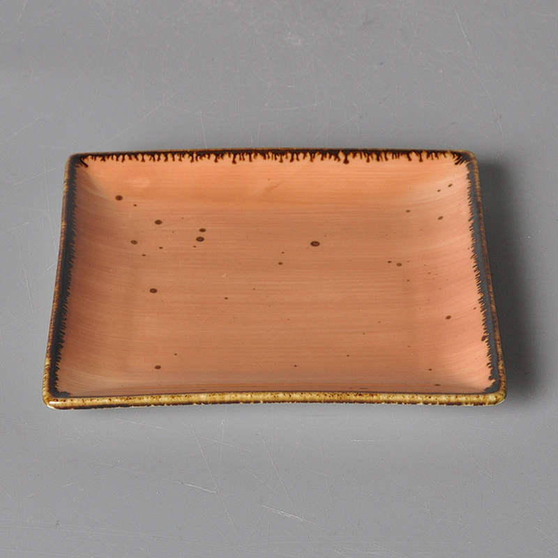 P&T Royal Ware Hot Sale Good Quality Table Top  Square Ceramic Porcelain Restaurant Dinner Plates Dessert Plate Side Plate