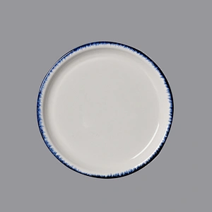 On Glaze White Table Top Tableware 8 Inch Porcelain Dessert Plate
