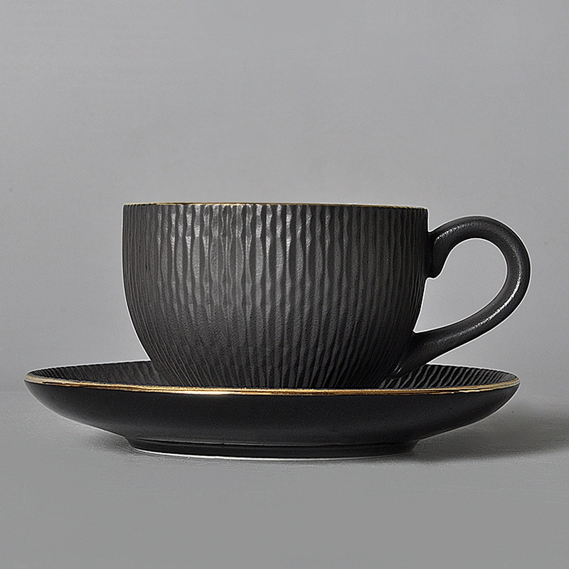 Manufactures Porcelain Tea Set Coffee Shop Porcelain Coffee Cup  Ceramic Black Coffee Cup for Restaurant