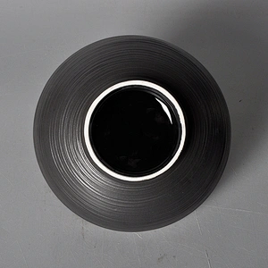 factory wholesale black ceramic soup bowl porcelain rice bowl restaurant hotel salad bowl