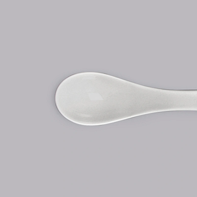 high quality wholesale small white ceramic tasting porcelain spoon