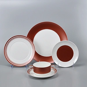 manufacturer matte red horeca hotel restaurant crockery cereal bowl buffet banquet ceramic soup bowl