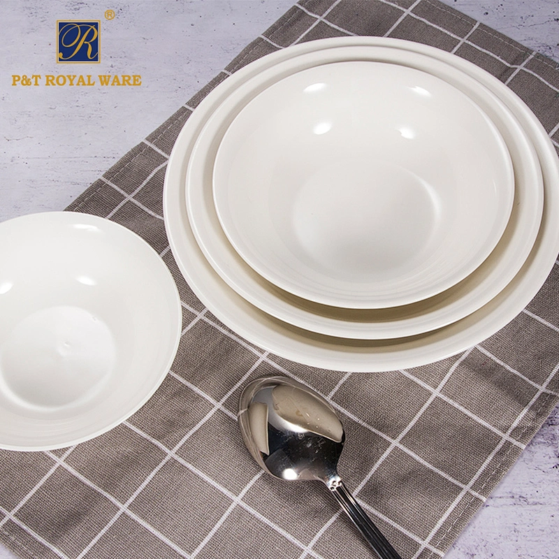 P & T Royal Ware White 5 Inch Ceramic Bowl Set