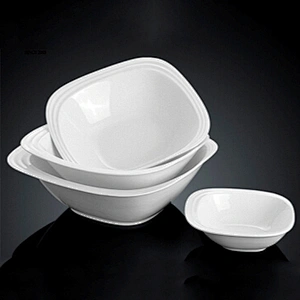P&T Royal Porcelain Ware, Ceramics Bowls, Square bowls for salad soup