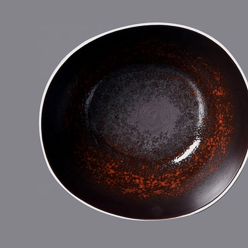 glazed kitchen porcelain ceramic mixing milk cereal salad noodle soup bowls with wood handle