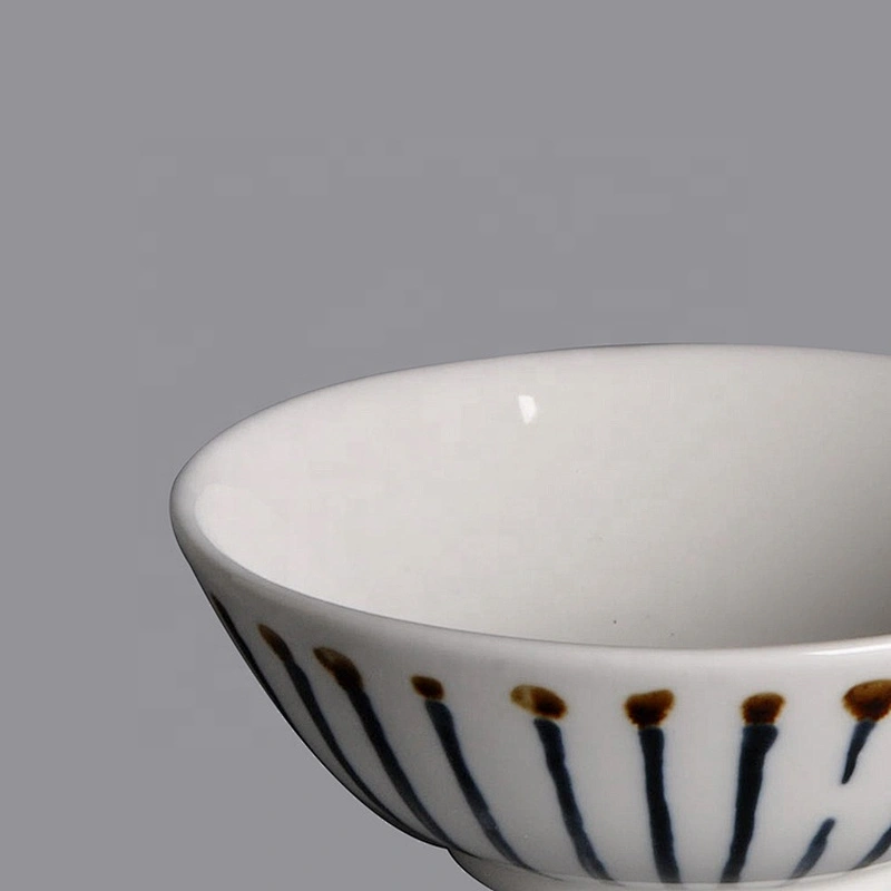 wholesale round porcelain ceramic noodle rice batter cereal bowl with handle