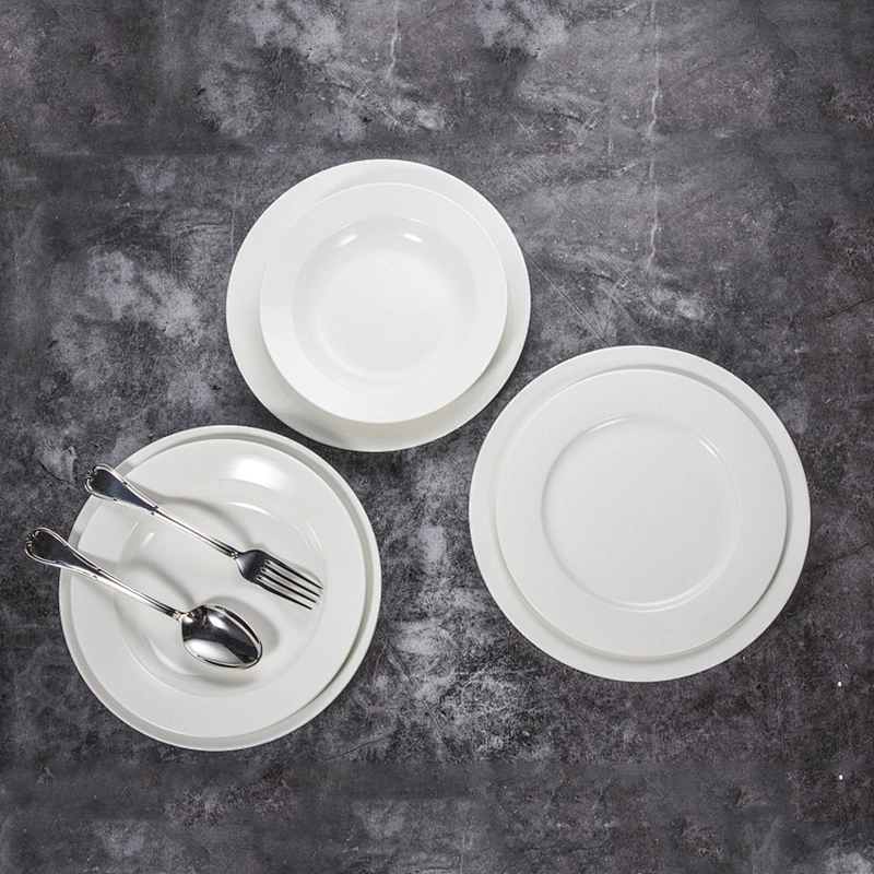 design cheap white breakfast banquet buffet hall hotel wedding restaurant dinner ceramic plate