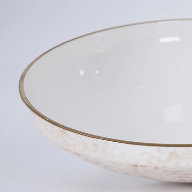 wholesale new design glazed restaurant serving ceramic deep bowl for salad
