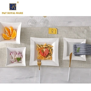 white porcelain dinner set dinnerware catering used tableware china crockery square dinner set