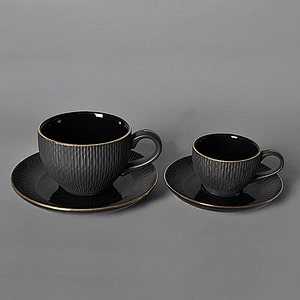 Manufactures Porcelain Tea Set Coffee Shop Porcelain Coffee Cup  Ceramic Black Coffee Cup for Restaurant