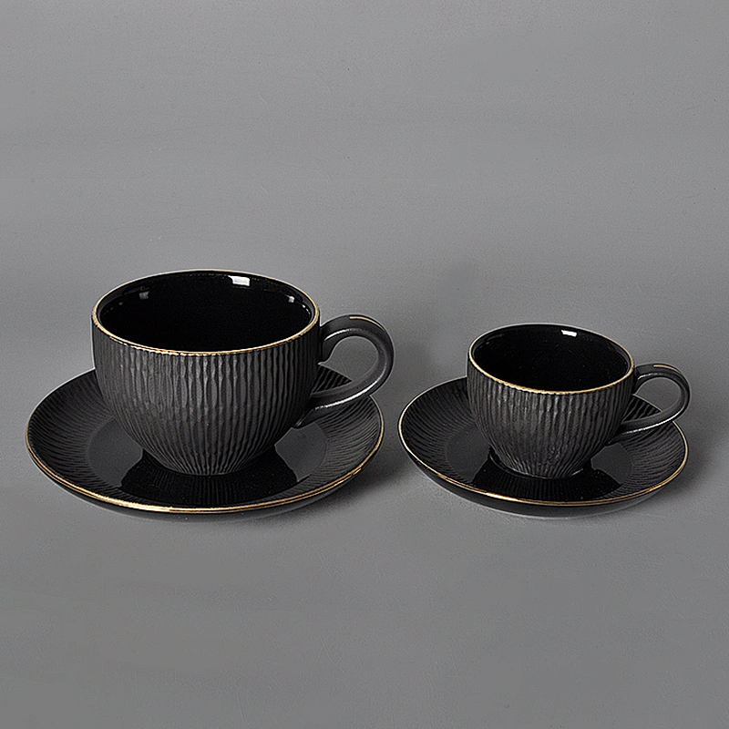 Manufactures Porcelain Tea Set Coffee Shop Porcelain Coffee Cup  Ceramic Black Coffee Cup for Restaurant