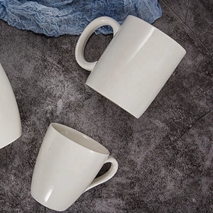 supplier wholesale custom logo hotel restaurant plain porcelain white ceramic coffee mugs