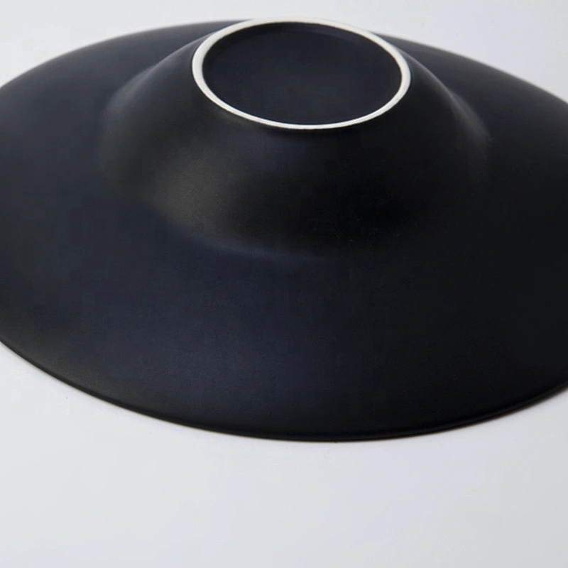 factory wholesale black deep porcelain hotel restaurant ceramic pasta plate