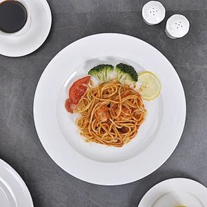 Hotel and Restaurant Banquet Ceramic Dinner Plate, Chaozhou In Stock White Dinner Plates For Restaurant#