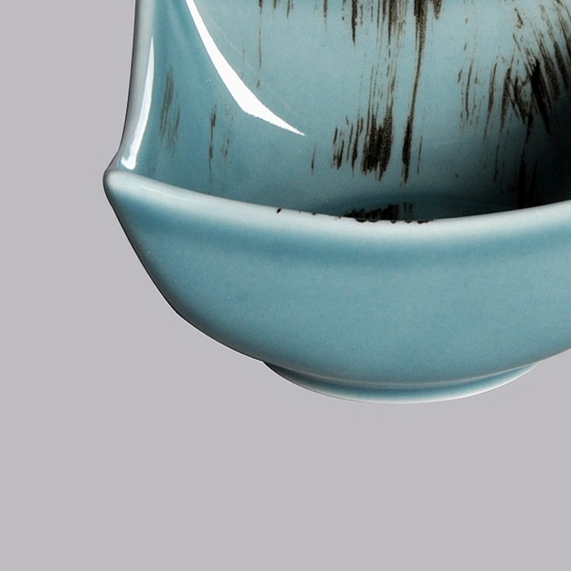 square corner shape ceramic porcelain serving soy sauce dipping bowl