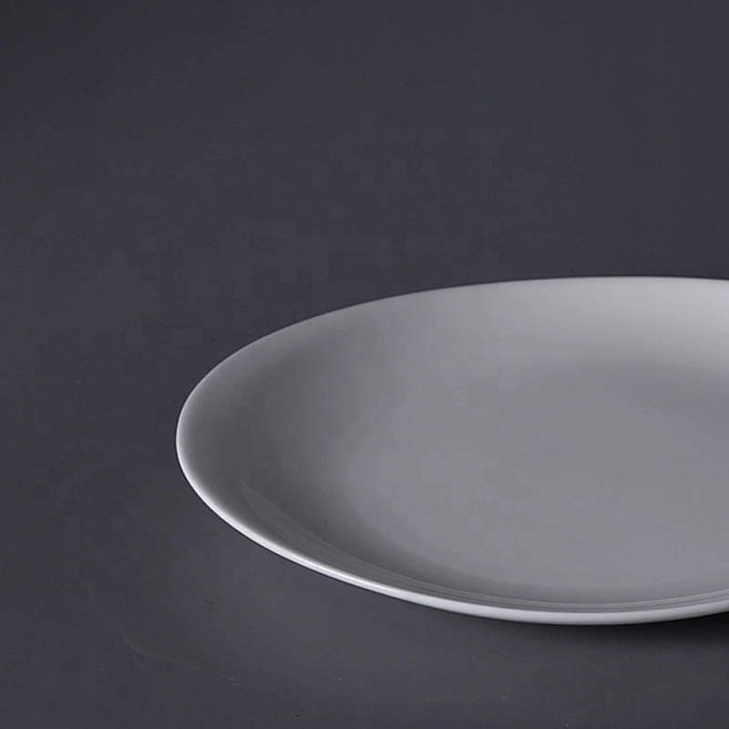 White western oval bone china steak main course plates ceramic meat plate for restaurant