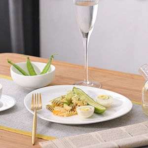 White western oval bone china steak main course plates ceramic meat plate for restaurant
