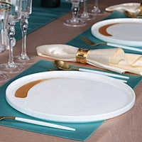 wholesale charger plates flat serving platter china dinnerware Banquet porcelain dinner plate manufacturer