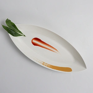 handmade 16inch custom hotel catering wedding supermarket sharp corners porcelain dinner plates serving dishes price wholesale