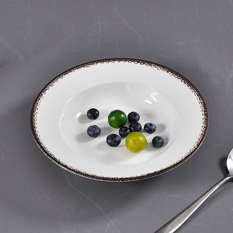 P&T porcelain ceramic porcelain restaurant&hotel round noodle plate for household banquet plates