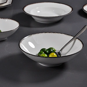 P&T porcelain ceramic porcelain restaurant&hotel round food bowl for household banquet bowls