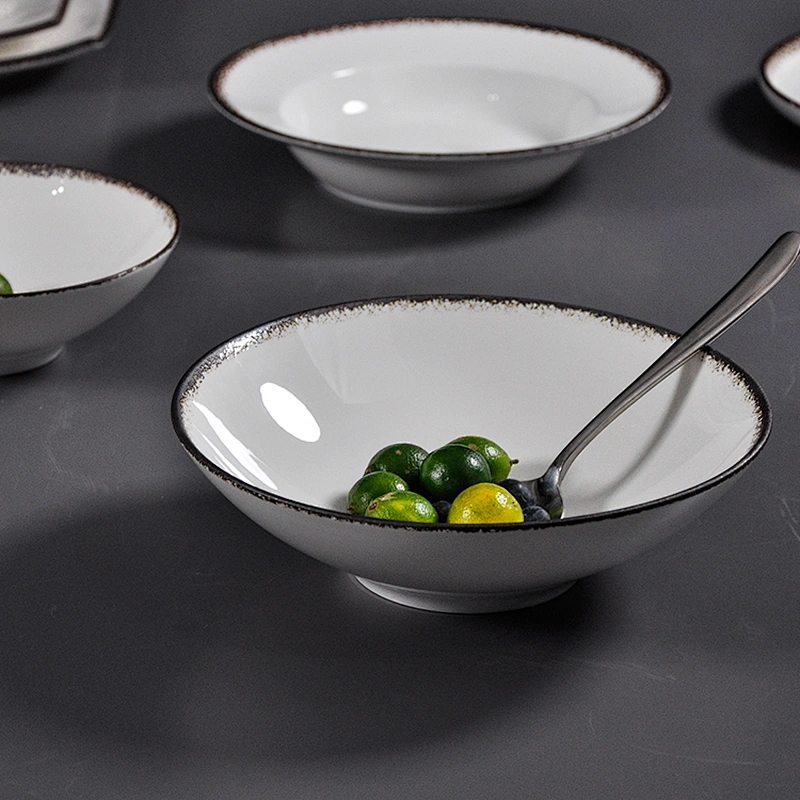 P&T porcelain ceramic porcelain restaurant&hotel round food bowl for household banquet bowls