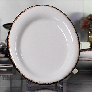 P&T porcelain ceramic porcelain restaurant round serving food plate for hotel&banquet