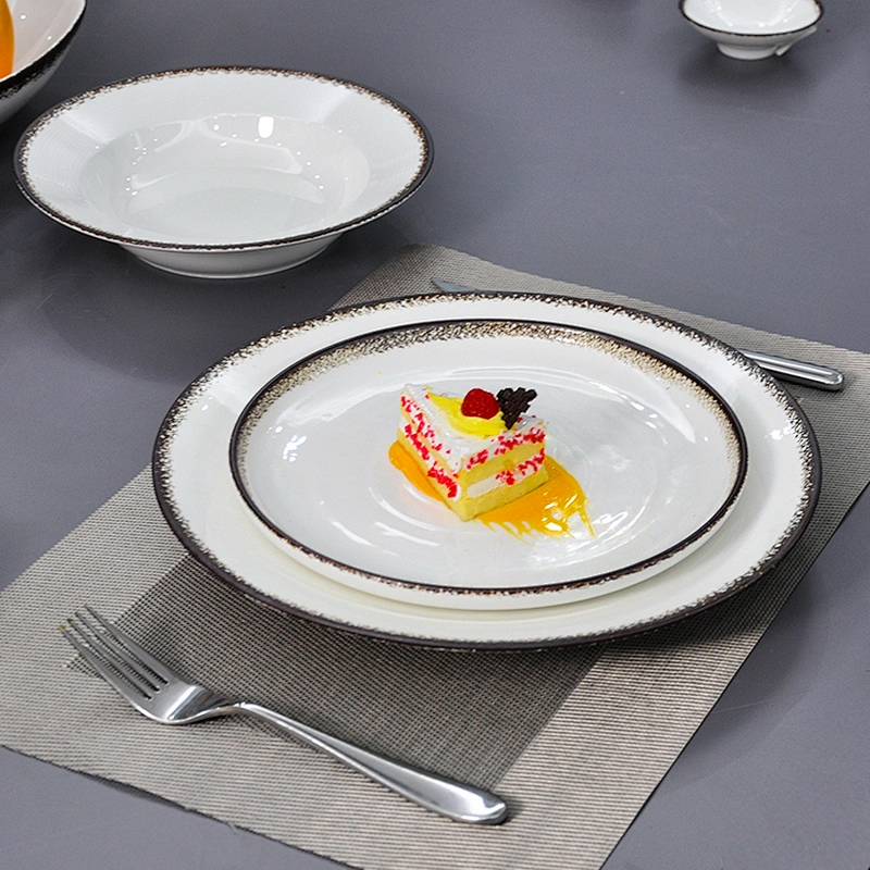 P&T porcelain ceramic porcelain restaurant&hotel round food plate household banquet plates