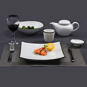 P&T porcelain ceramic porcelain restaurant&hotel square food plate household banquet plates