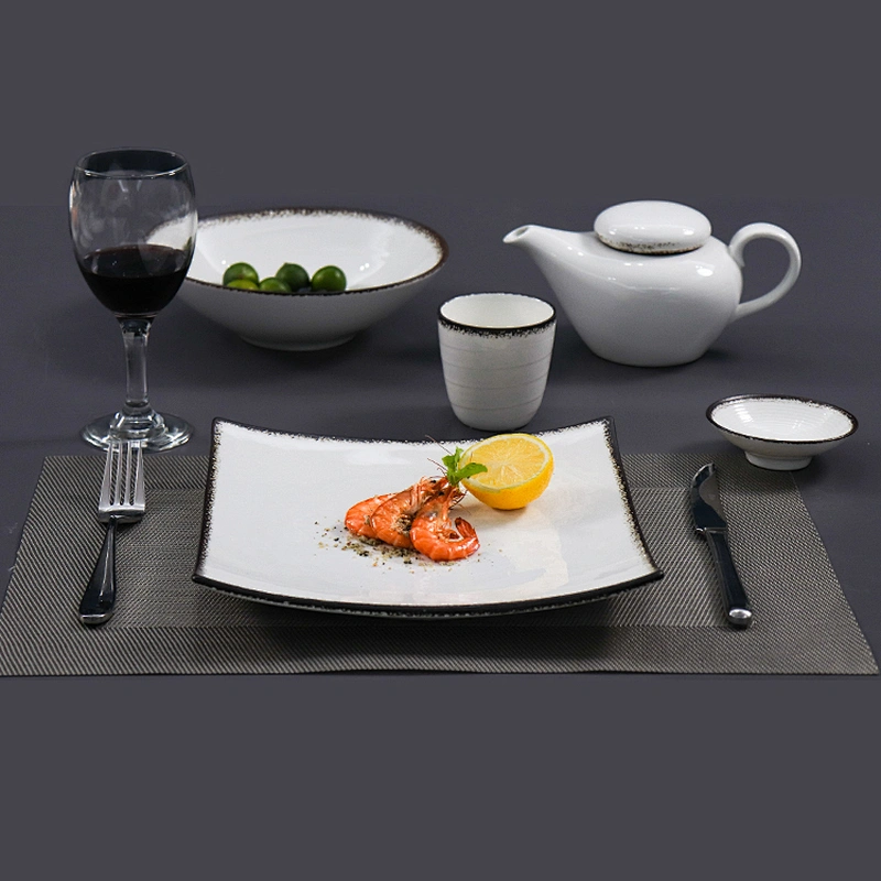P&T porcelain ceramic porcelain restaurant&hotel square food plate household banquet plates