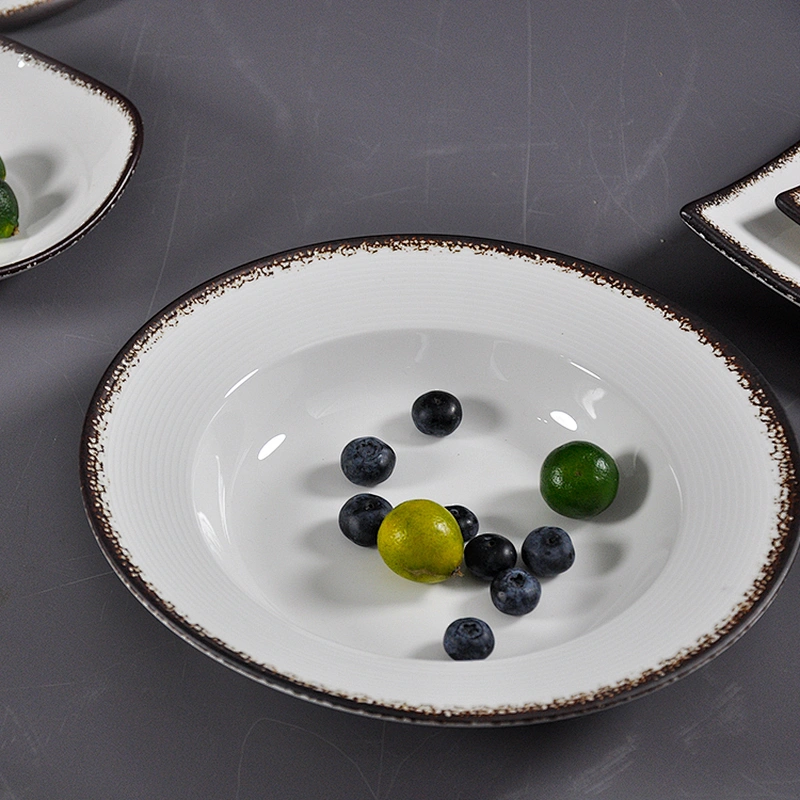 P&T porcelain ceramic porcelain restaurant&hotel round noodle plate for household banquet plates