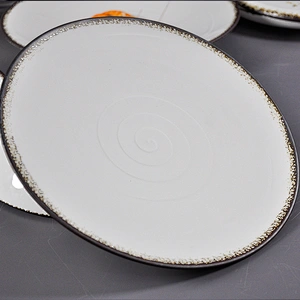P&T porcelain ceramic porcelain restaurant&hotel round food plates for household banquet plates