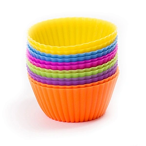 Factory direct sales Reusable FDA approved Round Mini Silicone Muffin Cups Baking Cup