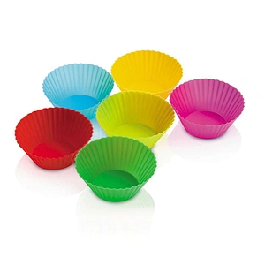 Amazon Hot Sell Reusable Coloured Silicone Cupcake Baking muffin cups