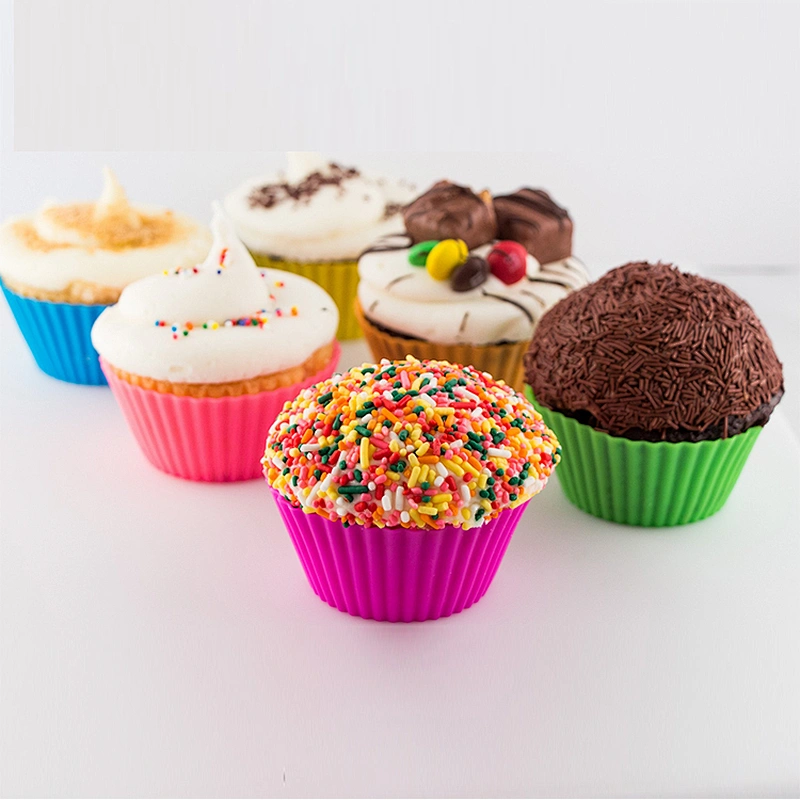FDA round silicone cake mold decorating muffin silicone cupcake liner for baking
