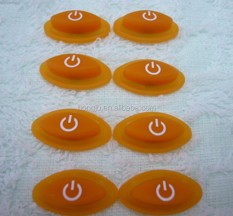 orange silicone rubber button