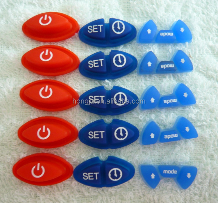 brightly colored silicone button cover