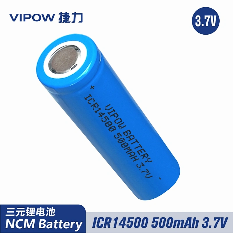 三元锂电池 ICR14500 500mAh 3.7V 平头