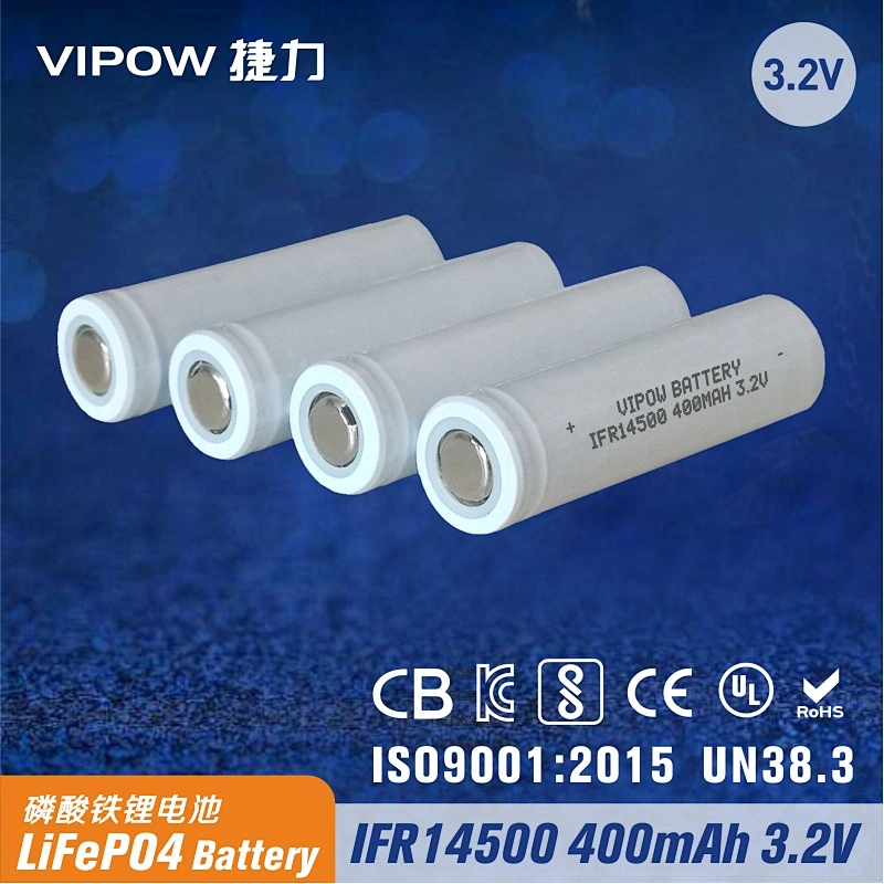 磷酸铁锂电池 IFR14500 400mAh 3.2V 平头