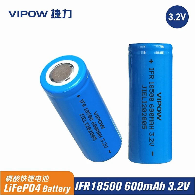 磷酸铁锂电池 IFR18500 600mAh 3.2V 平头 高平头
