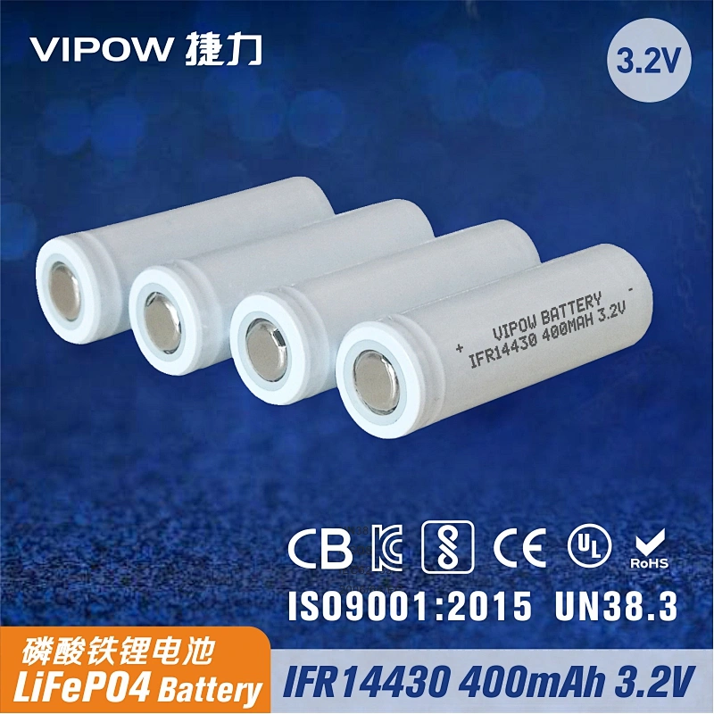 磷酸铁锂电池 IFR14430 400mAh 3.2V 平头