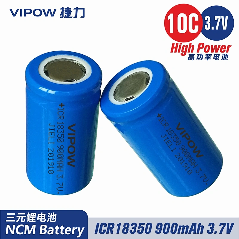 10C NCM Lithium Battery ICR18350 900mAh 3.7V