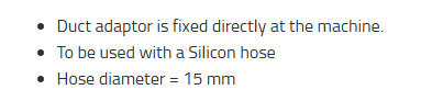 Duct adaptor for Tiny FX