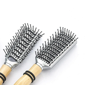 Custom Hairdresser Log Styling Brush Hair Dryer Brush Plastic Massage Brush