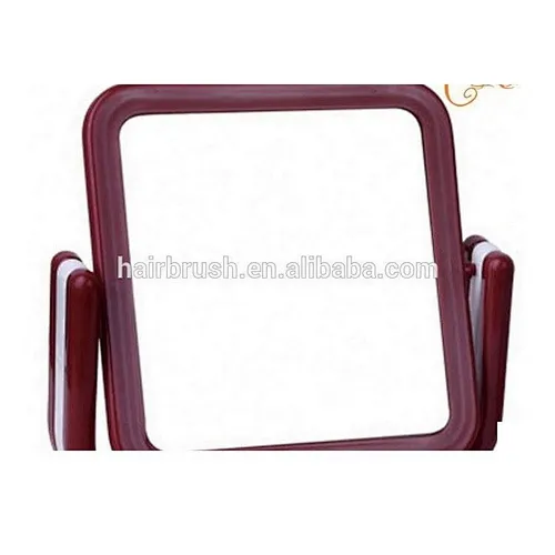 2015 fashionable plastic double sided table stand mirror