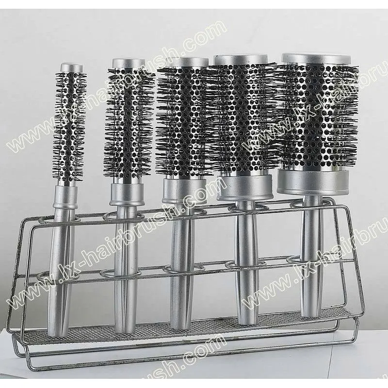 Professional round aluminum barrel brush set, blow dry volumizer